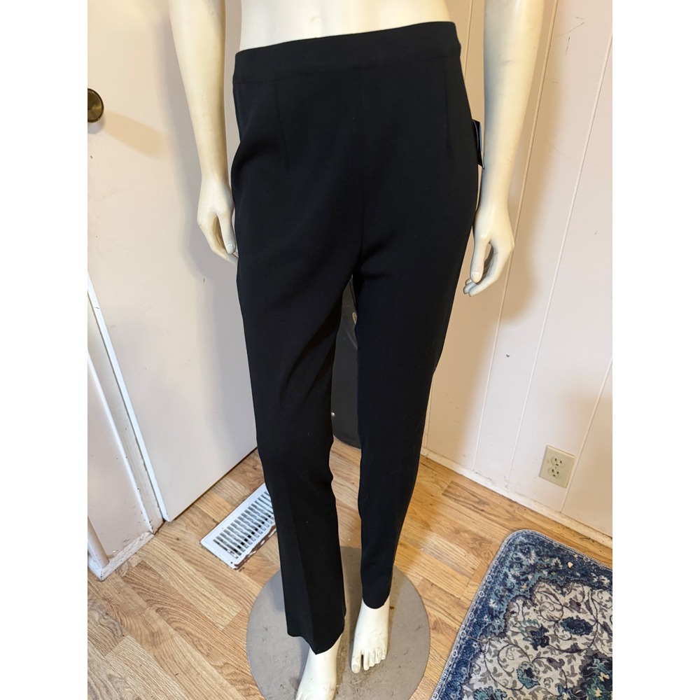 Ming Wang Black Knit Narrow Leg Pull On Pants MP1900VM Small NWT